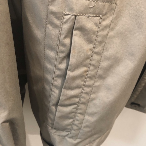 London Fog Mens XL Reg Olive Green Zip Up Bomber jacket zip in wool liner - Picture 4 of 11